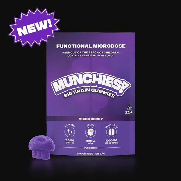 DELTA MUNCHIES: FUNCTIONAL MICRODOSE MUSHROOM GUMMIES - 5CT