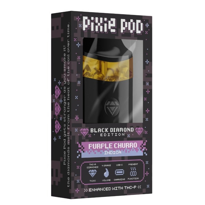 PIXIE POD: BLACK DIAMOND THCA DISPOSABLE - 4G  DR.SMOKE