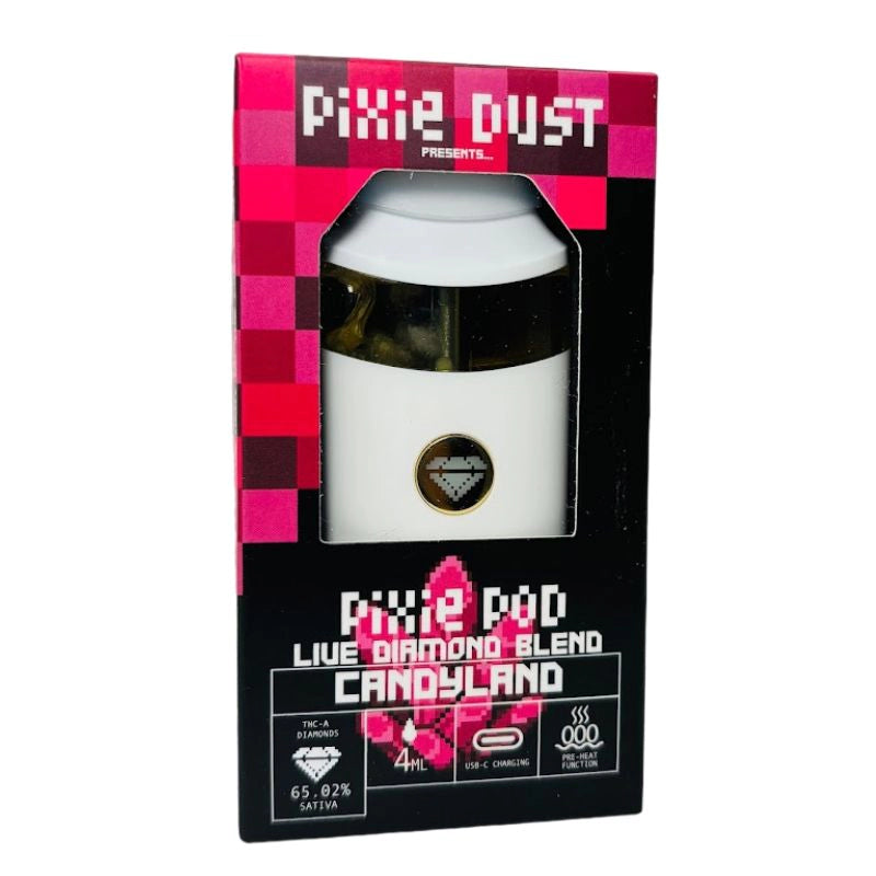 PIXIE DUST: PIXIE POD LIVE DIAMOND THCA BLEND DISPOSABLE - 4G DR.SMOKE PIXIE DUST: PIXIE POD LIVE DIAMOND THCA BLEND DISPOSABLE - 4G DR.SMOKE
