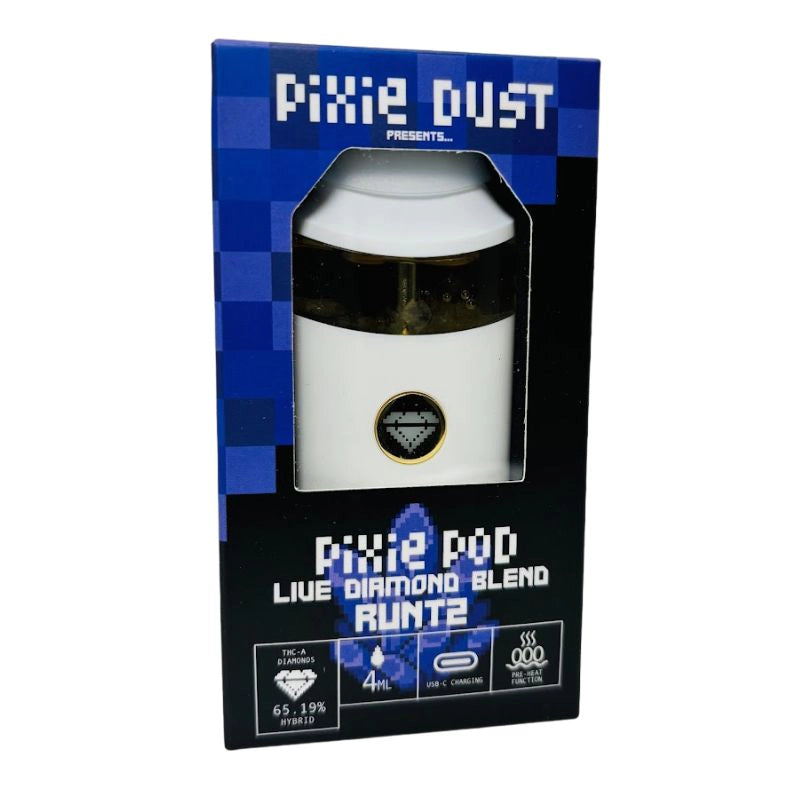 PIXIE DUST: PIXIE POD LIVE DIAMOND THCA BLEND DISPOSABLE - 4G DR.SMOKE PIXIE DUST: PIXIE POD LIVE DIAMOND THCA BLEND DISPOSABLE - 4G DR.SMOKE