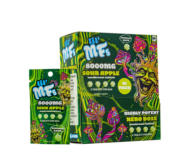 DISCREET: LIL' MFS HERO DOSE MUSHROOM TABLETS - 8000MG