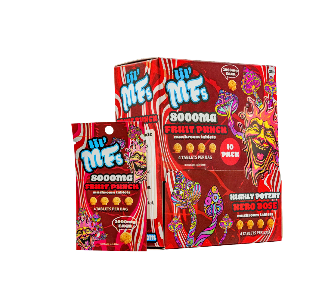 DISCREET: LIL' MFS HERO DOSE MUSHROOM TABLETS - 8000MG – DR.SMOKE