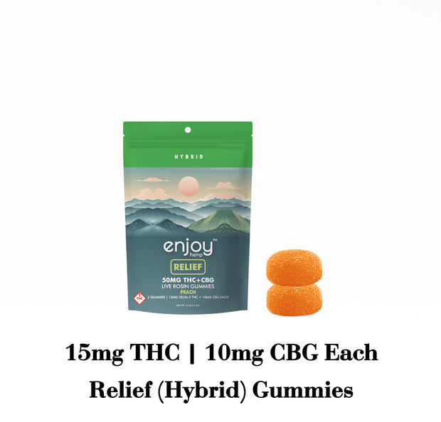 ENJOY: RELIEF LIVE ROSIN GUMMIES - 50MG