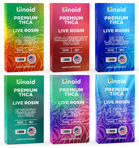 BINOID: PREMIUM THCA LIVE ROSIN CARTRIDGE - 1G