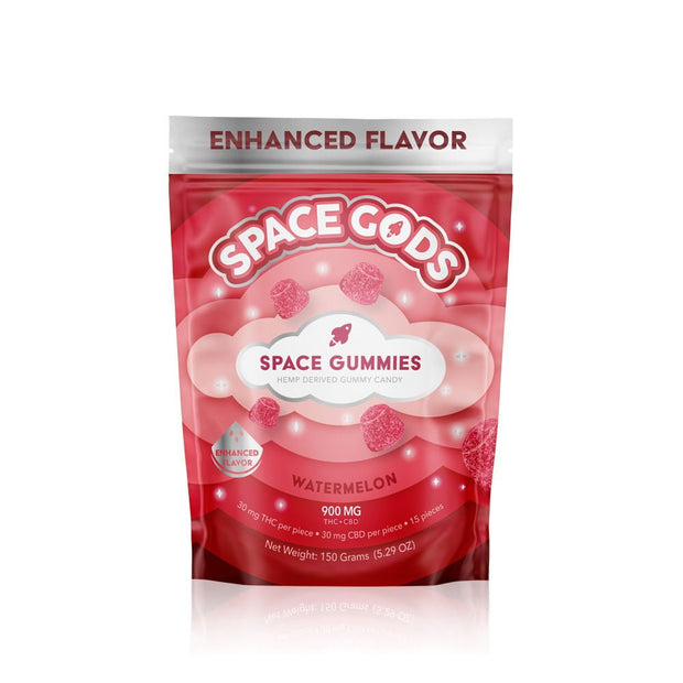 SPACE GODS: ENHANCED FLAVOR 1:1 DELTA-9 THC + CBD SPACE GUMMIES - 900MG